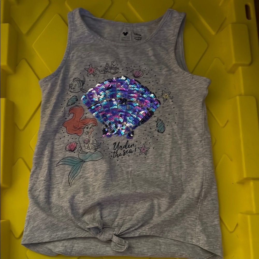 Mermaid Sequin Gray Tank Top
